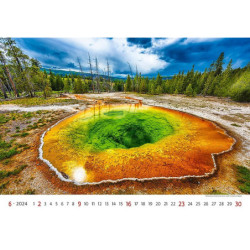 National Parks 2024, nástěnný kalendář, prodloužená záda