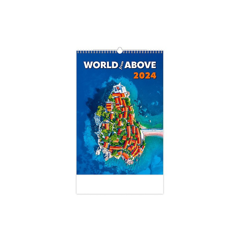 World from Above 2024, nástěnný kalendář, prodloužená záda