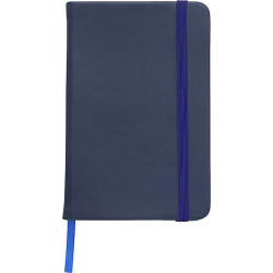 SABES Poznámkový blok A5 se záložkou a elastickým páskem, tmavě modrý