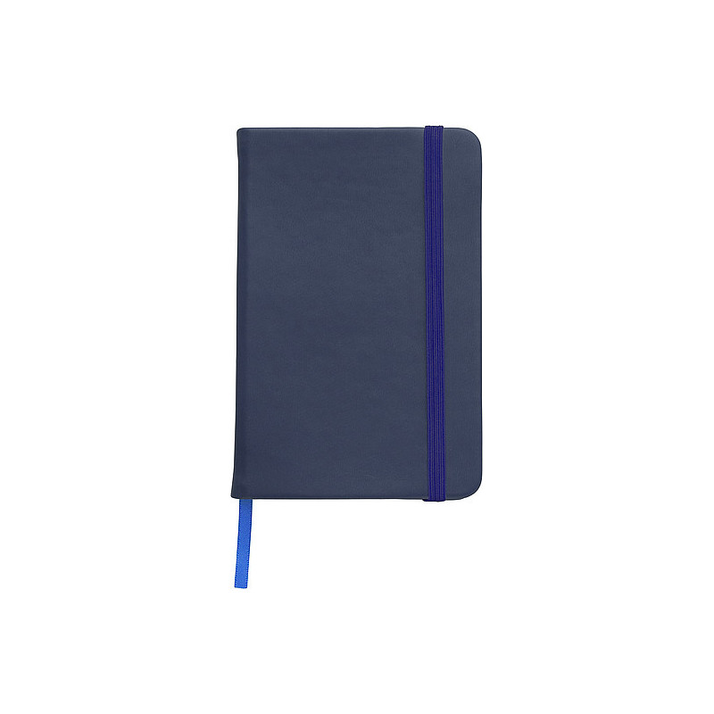 SABES Poznámkový blok A5 se záložkou a elastickým páskem, tmavě modrý