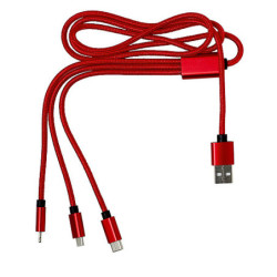 SORIALO Nabíjecí kabel 3v1, červený
