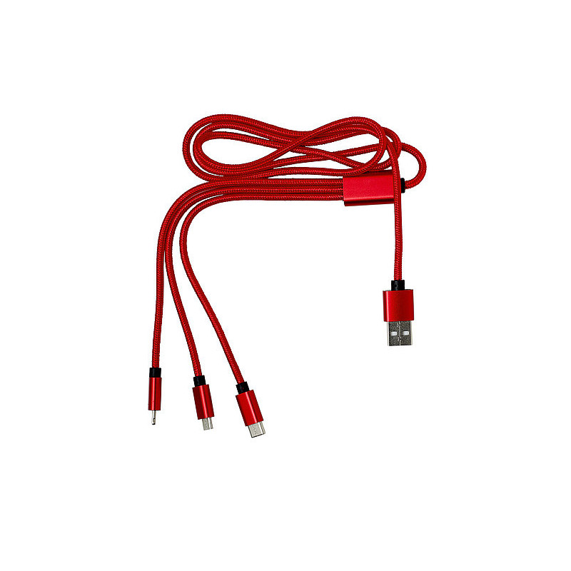SORIALO Nabíjecí kabel 3v1, červený