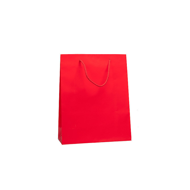 ADAVERA Papírová taška 32 x 13 x 40 cm, lamino lesk, červená