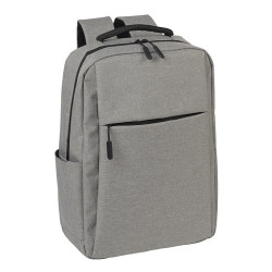KORINT Batoh na notebook nebo tablet z polyesteru s kapsami, světle šedý