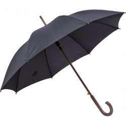 TERUEL Klasický automatický deštník z recyklovaného materiálu, černý