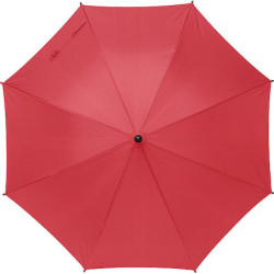 TERUEL Klasický automatický deštník z recyklovaného materiálu, červený