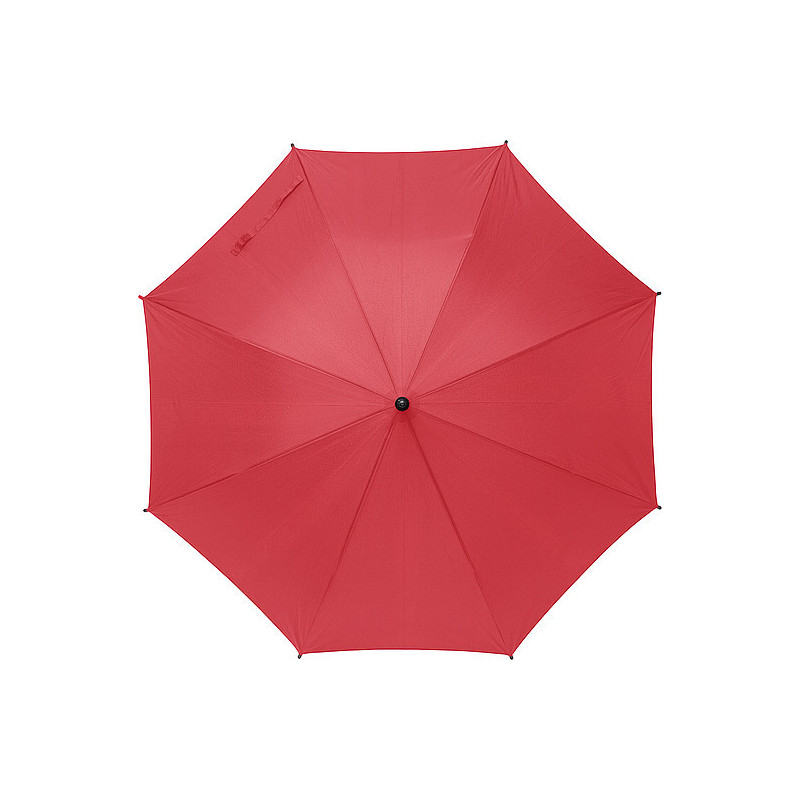 TERUEL Klasický automatický deštník z recyklovaného materiálu, červený