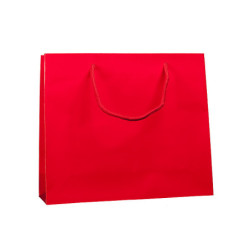 ADAVERA Papírová taška 32 x 10 x 27,5 cm, lamino lesk, červená