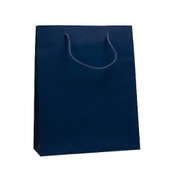 PRIMATA Papírová taška 32 x 13 x 40 cm, lamino lesk, modrá