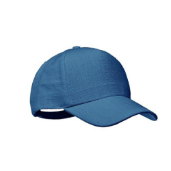 KENDIR Pětipanelová baseballová čepice z konopné látky, modrá