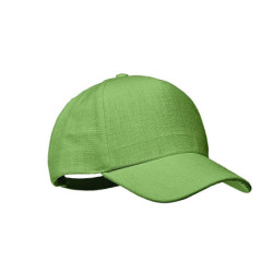 KENDIR Pětipanelová baseballová čepice z konopné látky, zelená