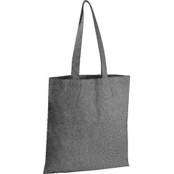 NANETA Přírodní bavlněná nákupní taška z recyklované bavlny, černá