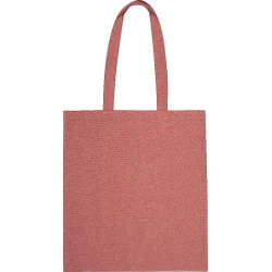 NANETA Přírodní bavlněná nákupní taška z recyklované bavlny, červená