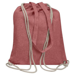 BAVLNA Bavlněná nákupní taška z recyklované bavlny se stahovacími šňůrkami, červená