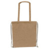 BAVLNA Bavlněná nákupní taška z recyklované bavlny se stahovacími šňůrkami, béžová