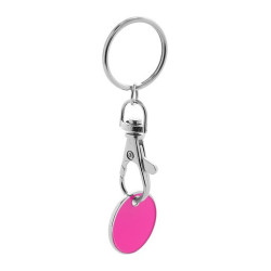 SERINO Kovový přívěsek na klíče s žetonem do nákupního vozíku, růžový