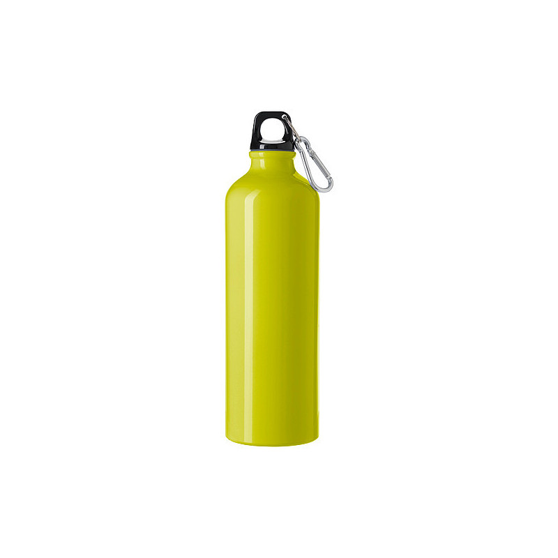 KELOTA Hliníková láhev na vodu s karabinou, žlutá