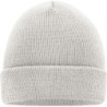MUIRO Zimní pletená čepice, šedobílá