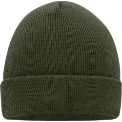 MUIRO Zimní pletená čepice, vojenská zelená