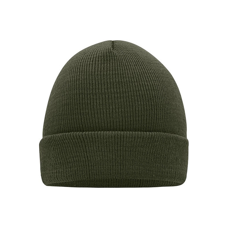 MUIRO Zimní pletená čepice, vojenská zelená