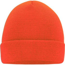 MUIRO Zimní pletená čepice, oranžová