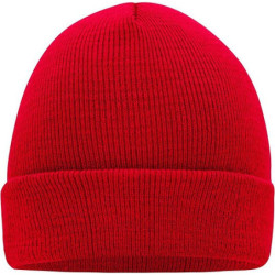 MUIRO Zimní pletená čepice, červená