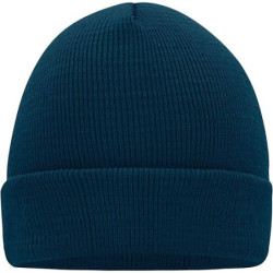 MUIRO Zimní pletená čepice, tmavě modrá