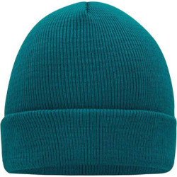 MUIRO Zimní pletená čepice, modrozelená