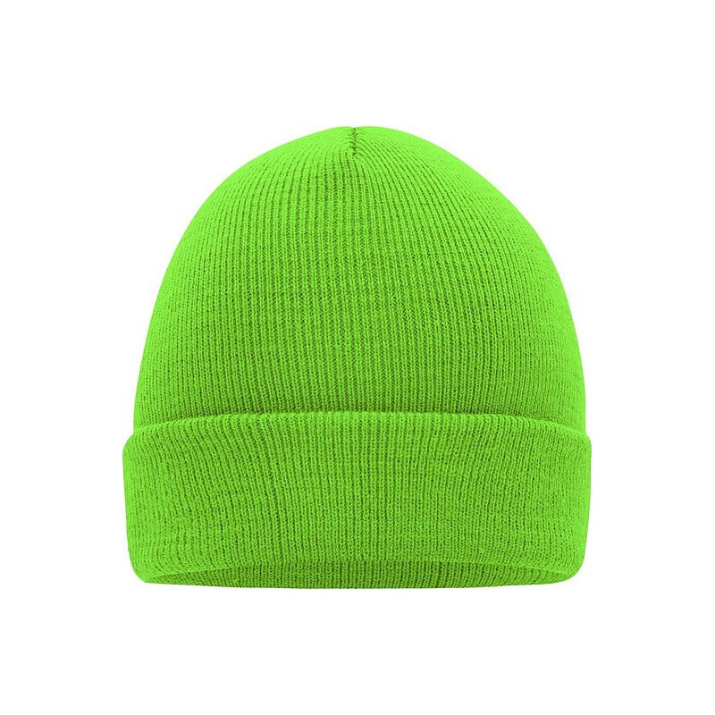 MUIRO Zimní pletená čepice, jasně zelená