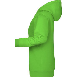 Dámská mikina s kapucí James Nicholson sweat hoodie women, jasně zelená, vel. M