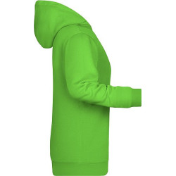 Dámská mikina s kapucí James Nicholson sweat hoodie women, jasně zelená, vel. XL