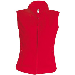 Dámská mikrofleecová vesta Kariban fleece vest women, červená, vel. XL
