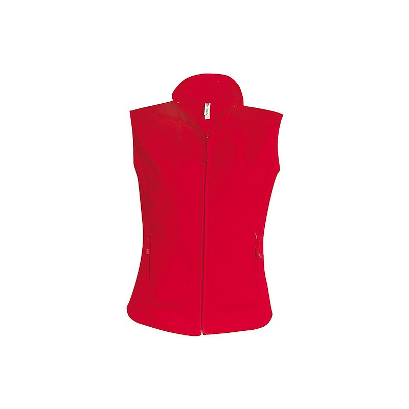 Dámská mikrofleecová vesta Kariban fleece vest women, červená, vel. XXL