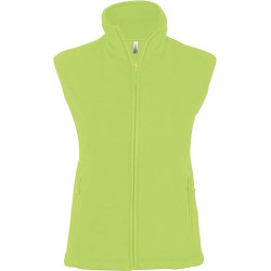 Dámská mikrofleecová vesta Kariban fleece vest women, jasně zelená, vel. XL