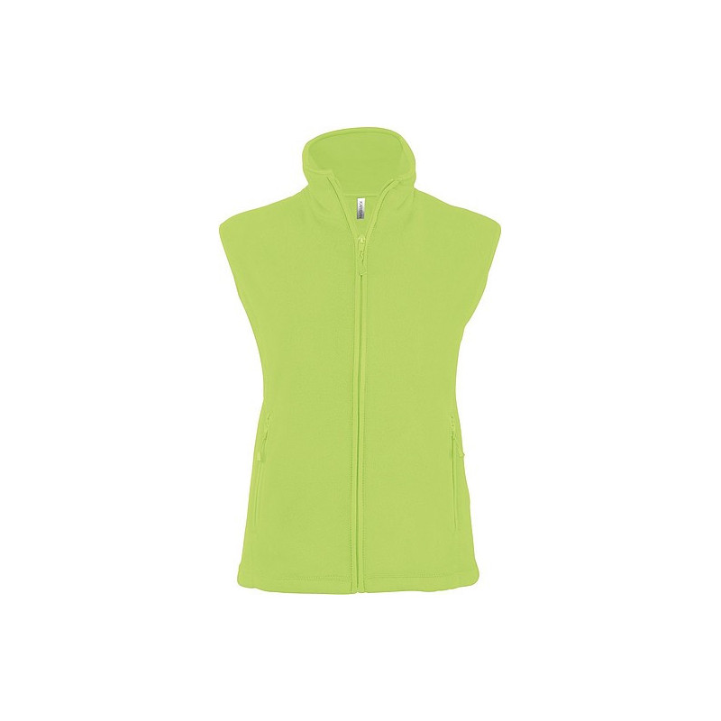 Dámská mikrofleecová vesta Kariban fleece vest women, jasně zelená, vel. 4XL