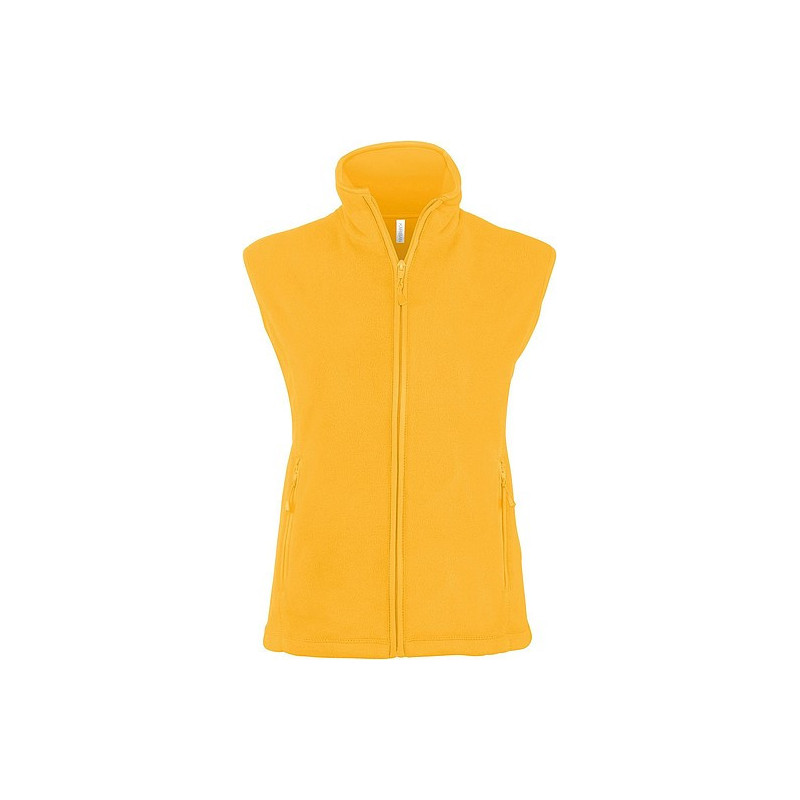 Dámská mikrofleecová vesta Kariban fleece vest women, žlutá, vel. 4XL