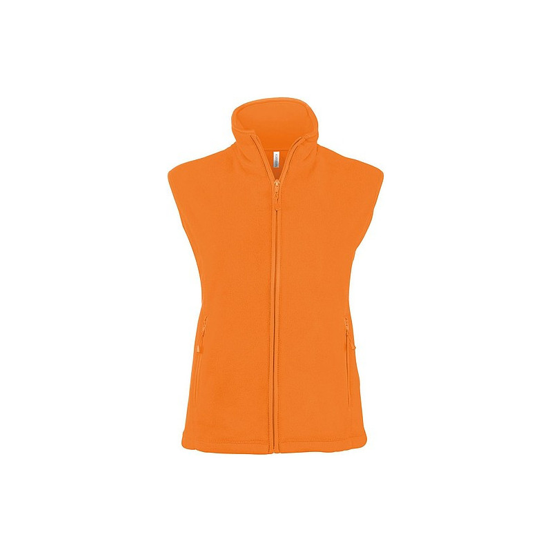 Dámská mikrofleecová vesta Kariban fleece vest women, oranžová, vel. XXL