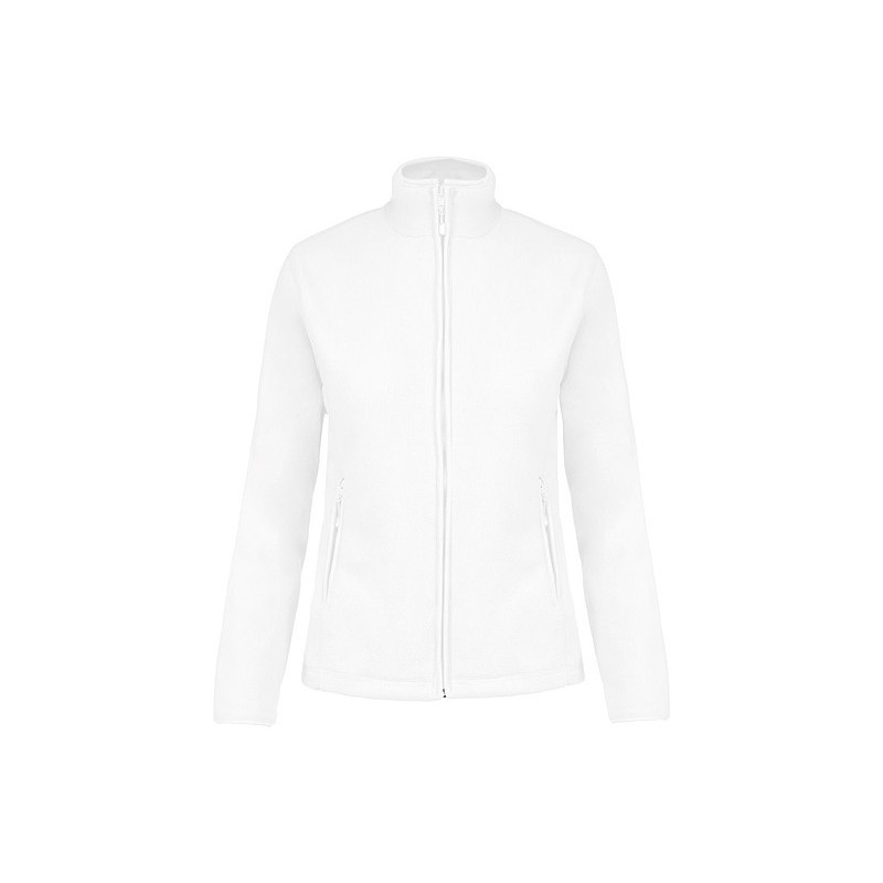 Dámská mikrofleecová mikina Kariban fleece jacket women, bílá, vel. M