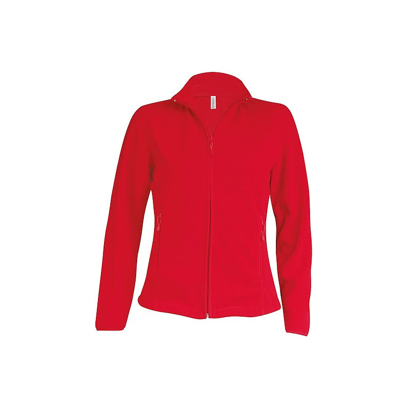 Dámská mikrofleecová mikina Kariban fleece jacket women, červená, vel. S