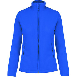 Dámská mikrofleecová mikina Kariban fleece jacket women, modrá indigo, vel. L