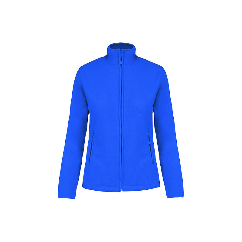 Dámská mikrofleecová mikina Kariban fleece jacket women, modrá indigo, vel. 4XL