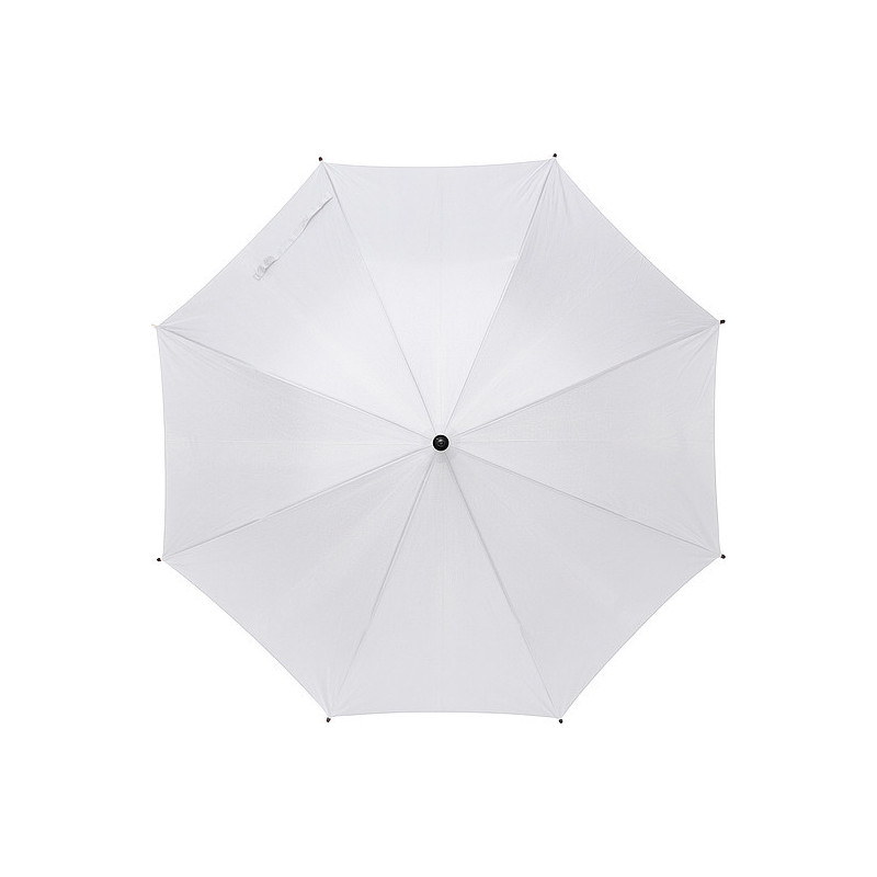 TERUEL Klasický automatický deštník z recyklovaného materiálu, bílý