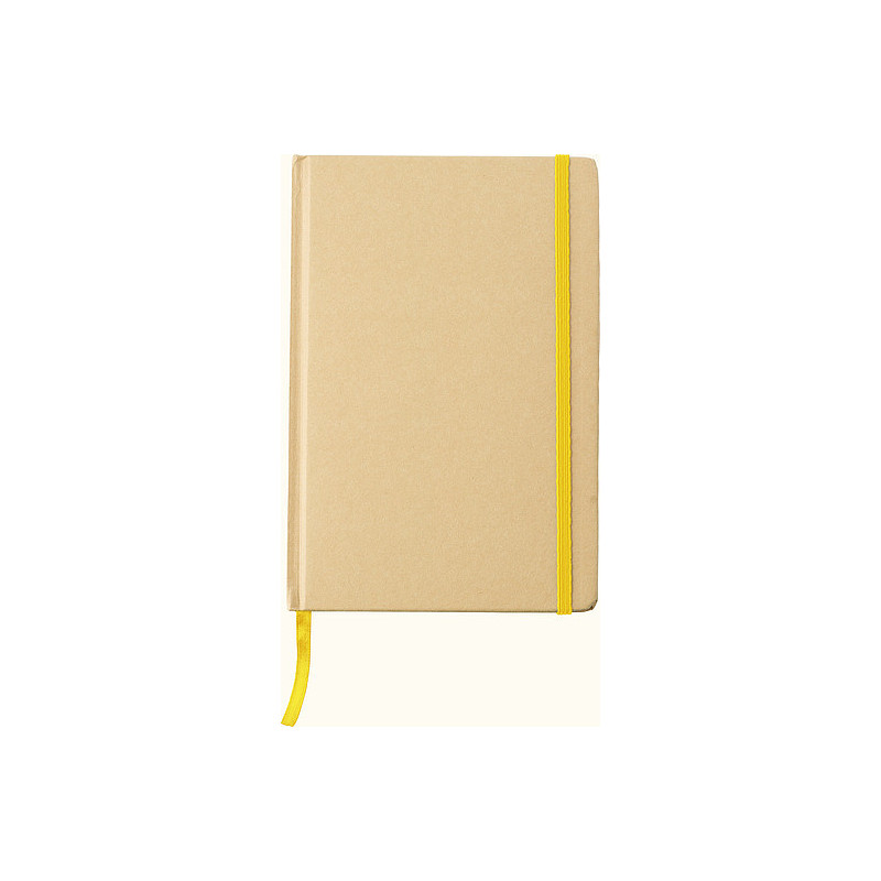 XENIO Zápisník A5 linkovaný s kartonovými deskami, 160 stran, žlutá