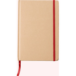 XENIO Zápisník A5 linkovaný s kartonovými deskami, 160 stran, červená