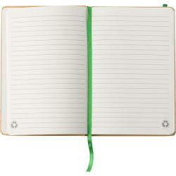 XENIO Zápisník A5 linkovaný s kartonovými deskami, 160 stran, zelená