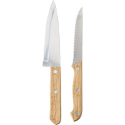 DERENA Sada dvou nožů s bambusovou rukojetí