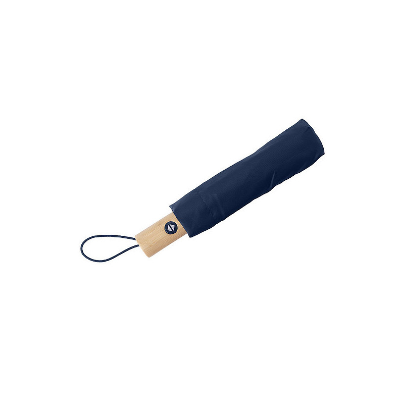 OWEN Skládací automatický deštník z RPET materiálu, modrý
