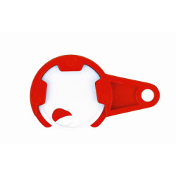 MALFI Plastový žeton do vozíku s přívěskem na klíče, červený