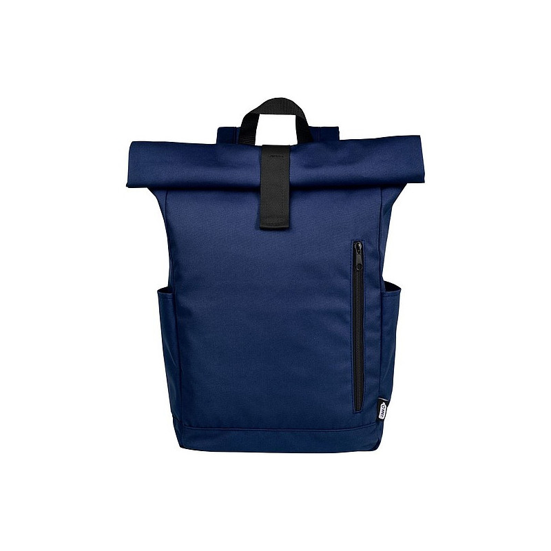 DAGY Pevný rolovací městský batoh z recyklovaného polyesteru GRS, námořní modrý