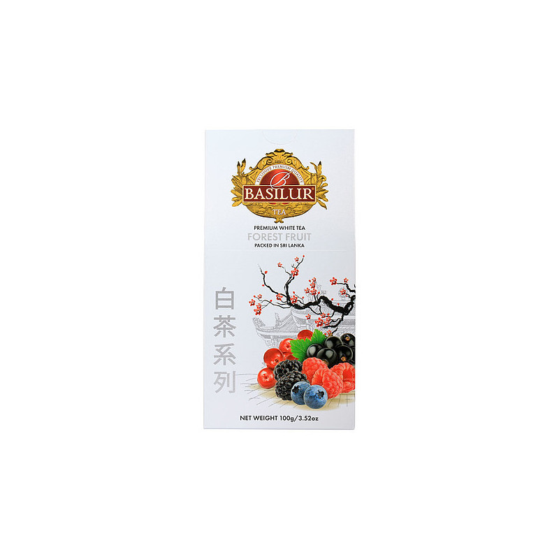 ZURIA- BASILUR- White Tea Forest Fruit papír 100g - Bílý čaj, ochucený, aromatizovaný, sypaný 100g